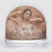 2-zijdig Mis XV Años Quinceañera Foto Keepsake Sneeuwbol (Achterkant)