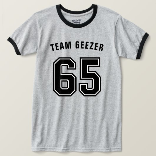 2 zijdig nummer 65 Ringer T-shirt (Design voorkant)