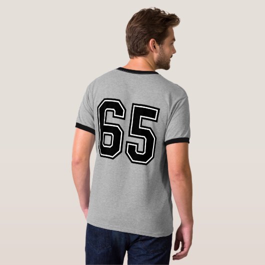 2 zijdig nummer 65 Ringer T-shirt (Achterkant volledig)