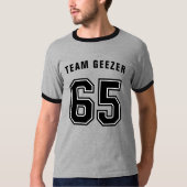 2 zijdig nummer 65 Ringer T-shirt (Voorkant)
