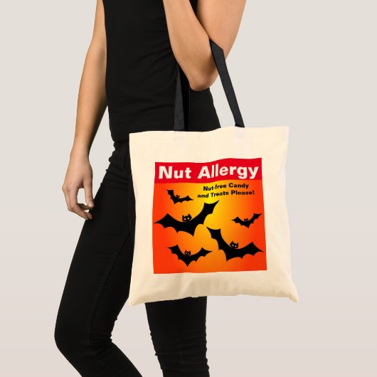 2-zijdig Nut Allergy Nut-Free Snoep Halloween Trea Tote Bag (Voorkant (product))
