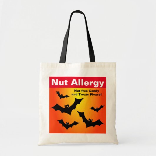2-zijdig Nut Allergy Nut-Free Snoep Halloween Trea Tote Bag (Voorkant)