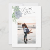 2-zijdig Save the Date Photo Card - Succulenten (Voorkant)
