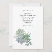 2-zijdig Save the Date Photo Card - Succulenten (Achterkant)