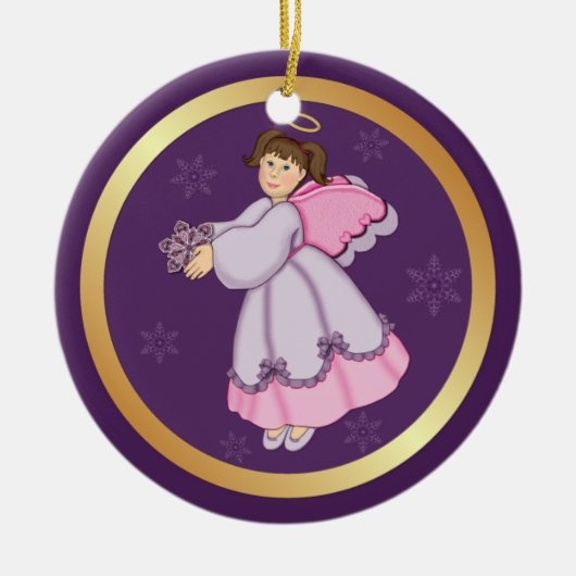 2-zijdig - Snowflake Angel Ornament (Voorkant)