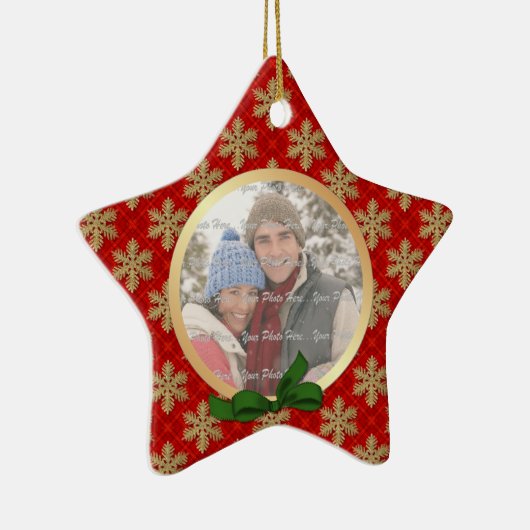 2-zijdig - Snowflake Holiday Foto Ornament (Rechts)