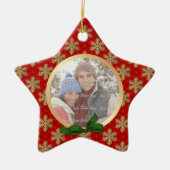2-zijdig - Snowflake Holiday Foto Ornament (Voorkant)