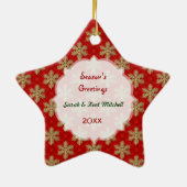 2-zijdig - Snowflake Holiday Foto Ornament (Achterkant)