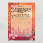 2-zijdig Sunset Serenade Wedding Menu (Achterkant)