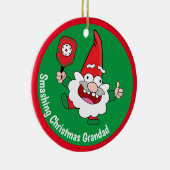 🎅 2-zijdige aanpasbare kerstpekelbal met een kant keramisch ornament (Rechts)