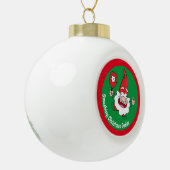 🎅 2-zijdige aanpasbare kerstpekelbal met een kant keramische bal ornament (Links)