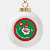 🎅 2-zijdige aanpasbare kerstpekelbal met een kant keramische bal ornament (Voorkant)