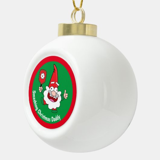 🎅 2-zijdige aanpasbare kerstpekelbal met een kant keramische bal ornament (Rechts)