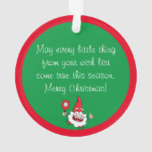 🎅 2-zijdige aanpasbare kerstpekelbal met een kant ornament (achterkant)