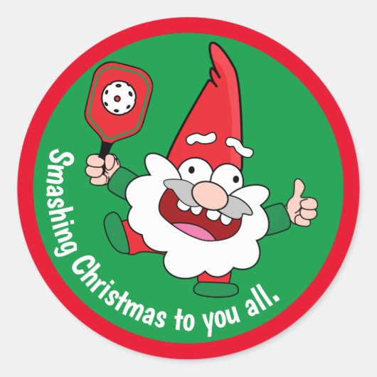 🎅 2-zijdige aanpasbare kerstpekelbal met een kant ronde sticker (Voorkant)
