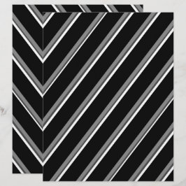 2-zijdige B&W diagonale strepen scrapbookpagina