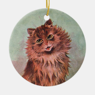 2-zijdige Bruine Tabby Katten · Louis Wain · Ornam Keramisch Ornament