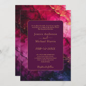 2-zijdige Celestial Elegance - De Marmeren Symfoni Kaart (Voorkant / Achterkant)