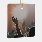  2-zijdige Elegant Scrolls 2 Foto Keramisch Ornament (Rechts)