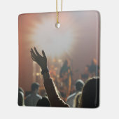  2-zijdige Elegant Scrolls 2 Foto Keramisch Ornament (Links)