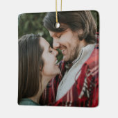 2-zijdige Elegant Scrolls 2 Foto Keramisch Ornament (Links)