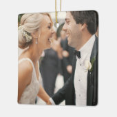 2-zijdige Elegant Scrolls 2 Foto Keramisch Ornament (Links)