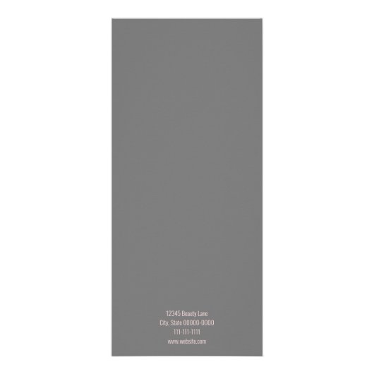 2-zijdige Faux roze marmer & grijze haarlijst Reclamekaart (Achterkant)