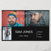 2-zijdige foto acteur comp Zed kaart (Achterkant)