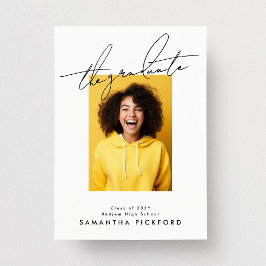 2-zijdige foto High School De Afstuderen Aankondiging