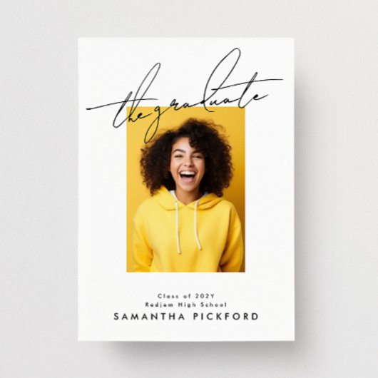 2-zijdige foto High School De Afstuderen Aankondiging