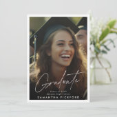 2-zijdige foto Senior High School 2024 Afstuderen Aankondiging (Staand voorkant)