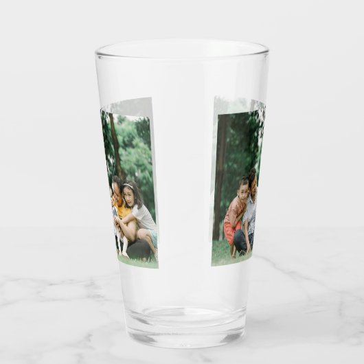 2-zijdige gepersonaliseerde familiefoto glas (Rechts)