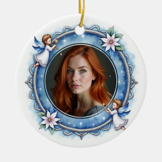 2-zijdige Hemelse Herinnering Keramisch Ornament (Voorkant)