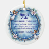 2-zijdige Hemelse Herinnering Keramisch Ornament (Achterkant)