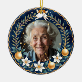 2-zijdige herdenkings Kerst Celestial Comfort Keramisch Ornament