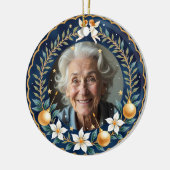2-zijdige herdenkings Kerst Celestial Comfort  Keramisch Ornament (Links)