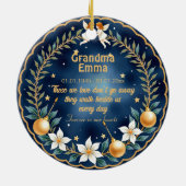 2-zijdige herdenkings Kerst Celestial Comfort  Keramisch Ornament (Achterkant)