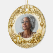 2-zijdige herdenkings Kerst Keramisch Ornament (Links)