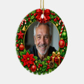 2-zijdige herdenkings Kerstmis Keramisch Ornament (Rechts)