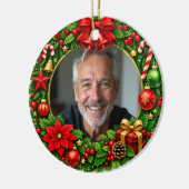 2-zijdige herdenkings Kerstmis Keramisch Ornament (Links)