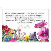 2-zijdige horizontale weide bloeit kaart (Achterkant)