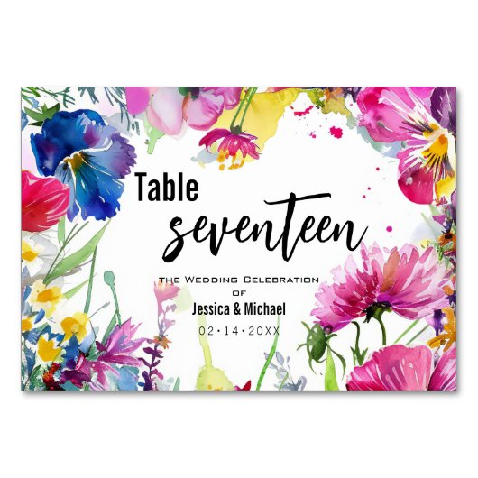 2-zijdige horizontale weide bloeit kaart (Voorkant)