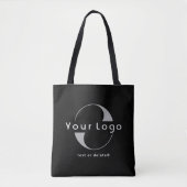 2-zijdige Logo- en QR-code voor Black Company Busi Tote Bag (Voorkant)