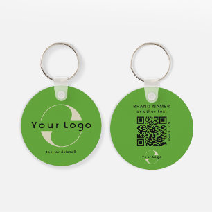 2-zijdige Logo- en QR-code voor Groene Bedrijven K Sleutelhanger