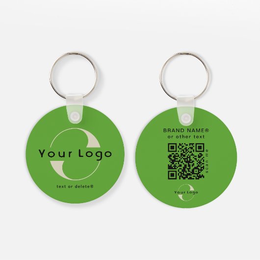 2-zijdige Logo- en QR-code voor Groene Bedrijven K Sleutelhanger