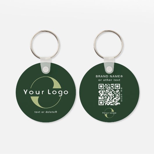 2-zijdige Logo- en QR-code voor Groene Bedrijven K Sleutelhanger