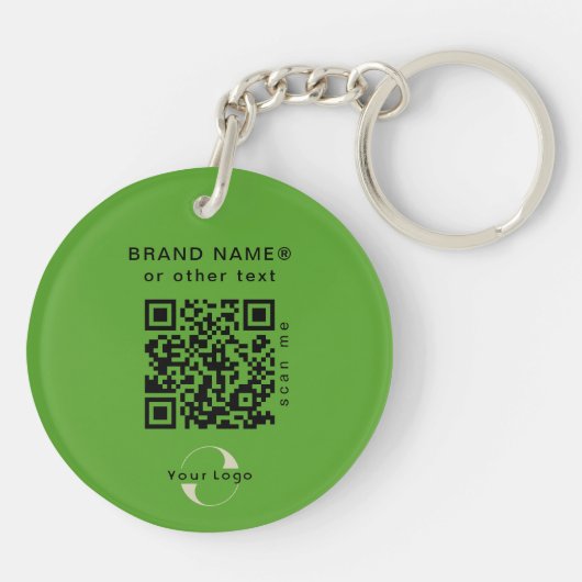 2-zijdige Logo en QR-code voor Groene Bedrijven Sleutelhanger (Achterkant)