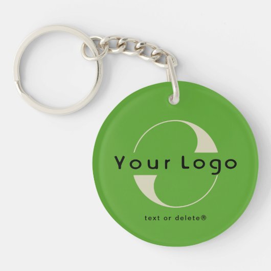 2-zijdige Logo en QR-code voor Groene Bedrijven Sleutelhanger (Voorkant)