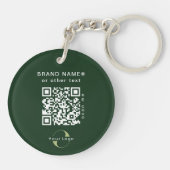 2-zijdige Logo en QR-code voor Groene Bedrijven Sleutelhanger (Achterkant)