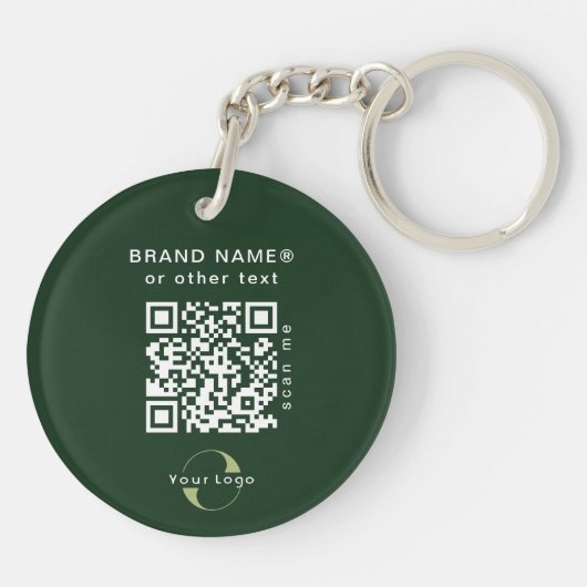 2-zijdige Logo en QR-code voor Groene Bedrijven Sleutelhanger (Achterkant)